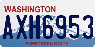 WA license plate AXH6953