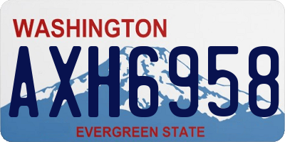 WA license plate AXH6958