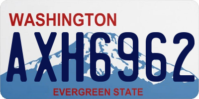 WA license plate AXH6962