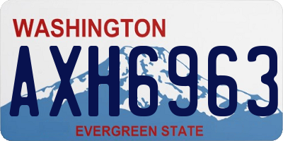 WA license plate AXH6963