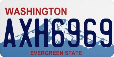 WA license plate AXH6969