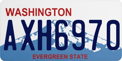 WA license plate AXH6970