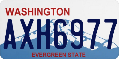 WA license plate AXH6977