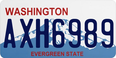 WA license plate AXH6989