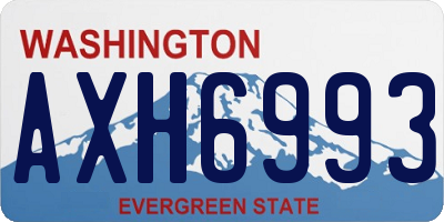 WA license plate AXH6993
