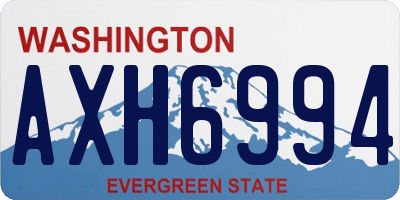 WA license plate AXH6994