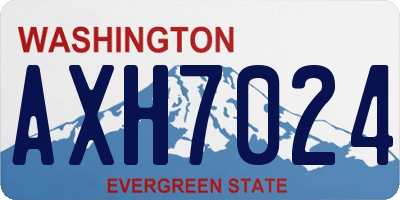 WA license plate AXH7024