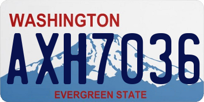 WA license plate AXH7036