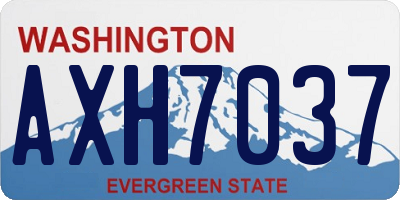 WA license plate AXH7037