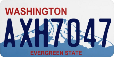 WA license plate AXH7047