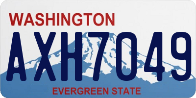 WA license plate AXH7049