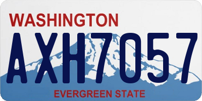 WA license plate AXH7057