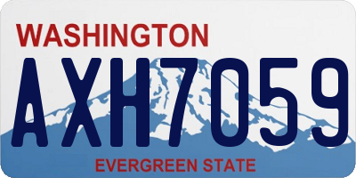 WA license plate AXH7059