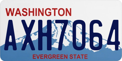 WA license plate AXH7064