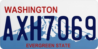 WA license plate AXH7069