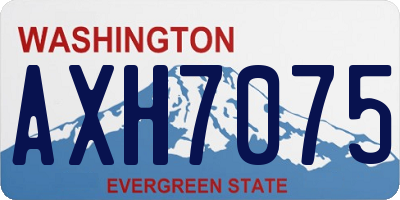 WA license plate AXH7075
