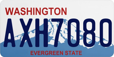 WA license plate AXH7080