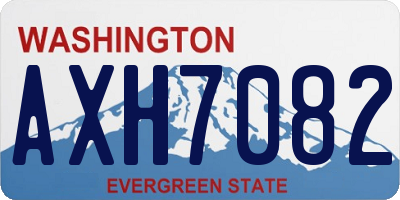 WA license plate AXH7082