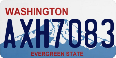 WA license plate AXH7083