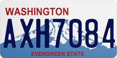 WA license plate AXH7084