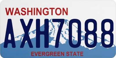 WA license plate AXH7088