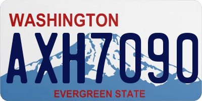 WA license plate AXH7090