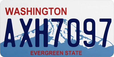 WA license plate AXH7097