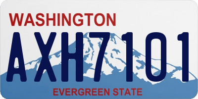 WA license plate AXH7101