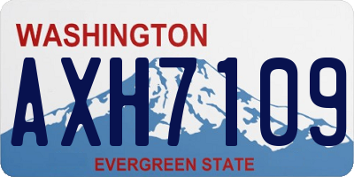 WA license plate AXH7109