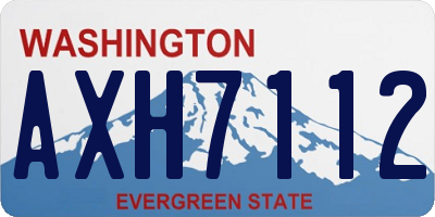 WA license plate AXH7112