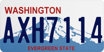 WA license plate AXH7114