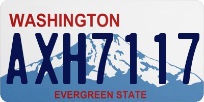 WA license plate AXH7117