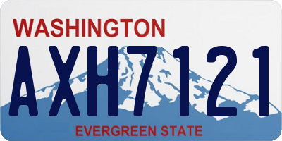 WA license plate AXH7121