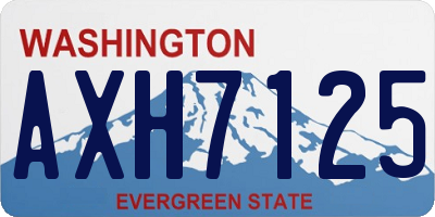 WA license plate AXH7125