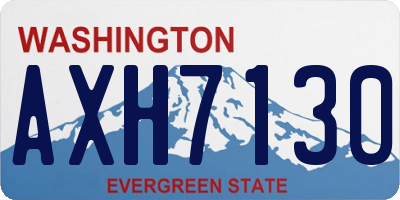 WA license plate AXH7130