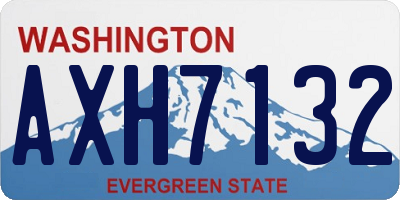 WA license plate AXH7132