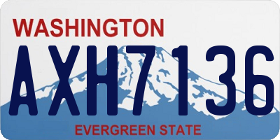 WA license plate AXH7136