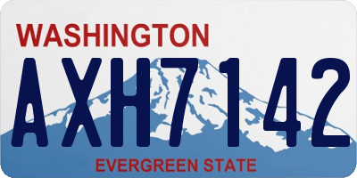 WA license plate AXH7142