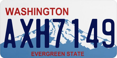 WA license plate AXH7149