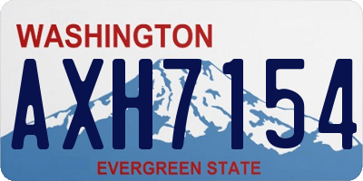 WA license plate AXH7154