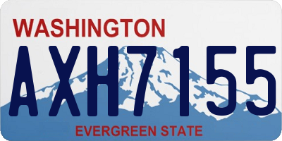 WA license plate AXH7155