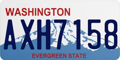 WA license plate AXH7158