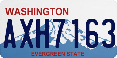 WA license plate AXH7163