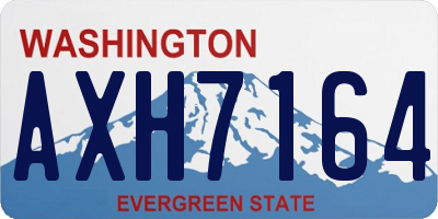 WA license plate AXH7164