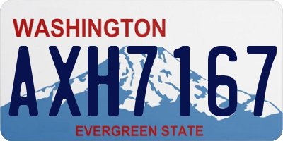 WA license plate AXH7167