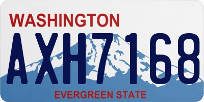 WA license plate AXH7168
