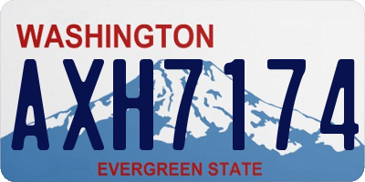 WA license plate AXH7174