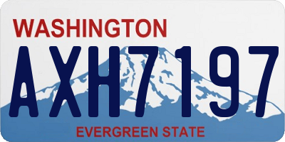 WA license plate AXH7197
