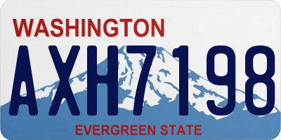 WA license plate AXH7198