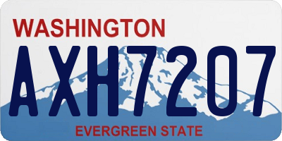 WA license plate AXH7207
